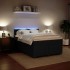 Cama box spring con colchón terciopelo negro 140x190