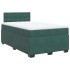 Cama box spring con colchón terciopelo verde oscuro 120x190