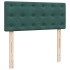 Cama box spring con colchón terciopelo verde oscuro 120x190