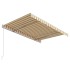 Toldo automático retráctil amarillo y blanco 300x250