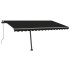 Toldo de pie automático gris antracita 400x300