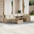 Set sofás de jardín 7 piezas y cojines ratán sintético