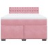 Cama box spring con colchón terciopelo rosa 140x190