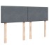 Cama box spring con colchón terciopelo gris oscuro 160x200