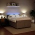 Cama box spring con colchón terciopelo gris claro 160x200