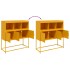 Aparador acero amarillo mostaza 100,5x39x107
