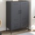 Aparador acero gris antracita 68x39x101,5