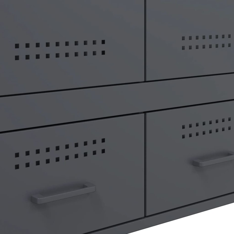 Aparador acero gris antracita 68x39x101,5