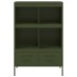 Aparador acero verde oliva 68x39x101,5