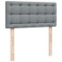 Cama box spring con colchón tela gris claro 100x200