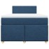 Cama box spring con colchón tela azul 120x190