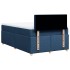 Cama box spring con colchón tela azul 120x190