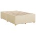 Cama box spring con colchón tela color crema 120x200