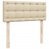 Cama box spring con colchón tela color crema 120x200