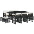 Set de comedor jardín 11 pzas con cojines ratán sintético