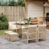 Set comedor de jardín 9 pzas con cojines ratán sintético