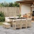 Set comedor de jardín 11 pzas con cojines ratán sintético