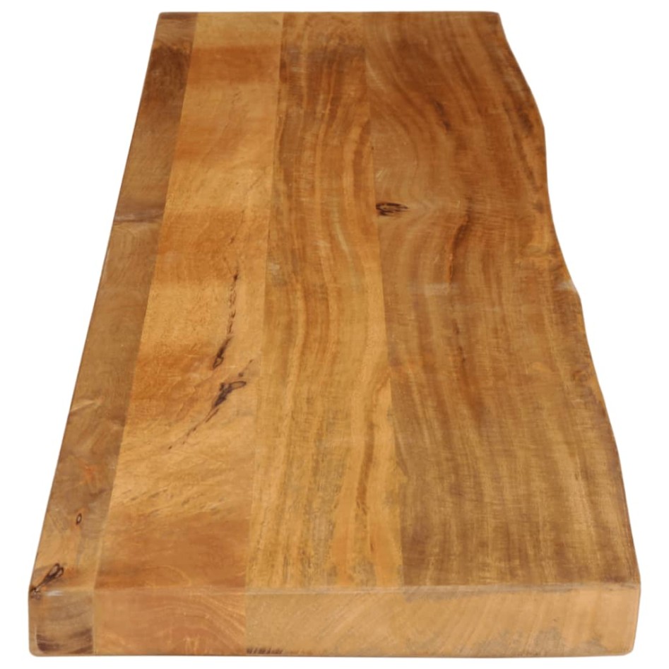 Tablero de mesa borde natural madera maciza mango 180x20x2,5