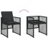 Set de comedor de jardín 7 pzas y cojines ratán sintético