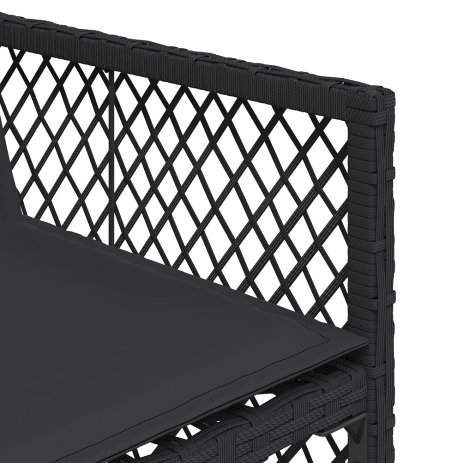 Set de comedor de jardín 7 pzas y cojines ratán sintético