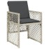 Set comedor jardín 7 pzas y cojines ratán sintético gris