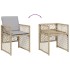 Set comedor de jardín 9 pzas con cojines ratán sintético