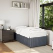 Estructura de cama sin colchón terciopelo gris oscuro 80x200 cm