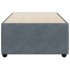 Estructura de cama sin colchón terciopelo gris oscuro 80x200