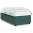 Estructura de cama sin colchón terciopelo verde oscuro