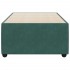 Estructura de cama sin colchón terciopelo verde oscuro