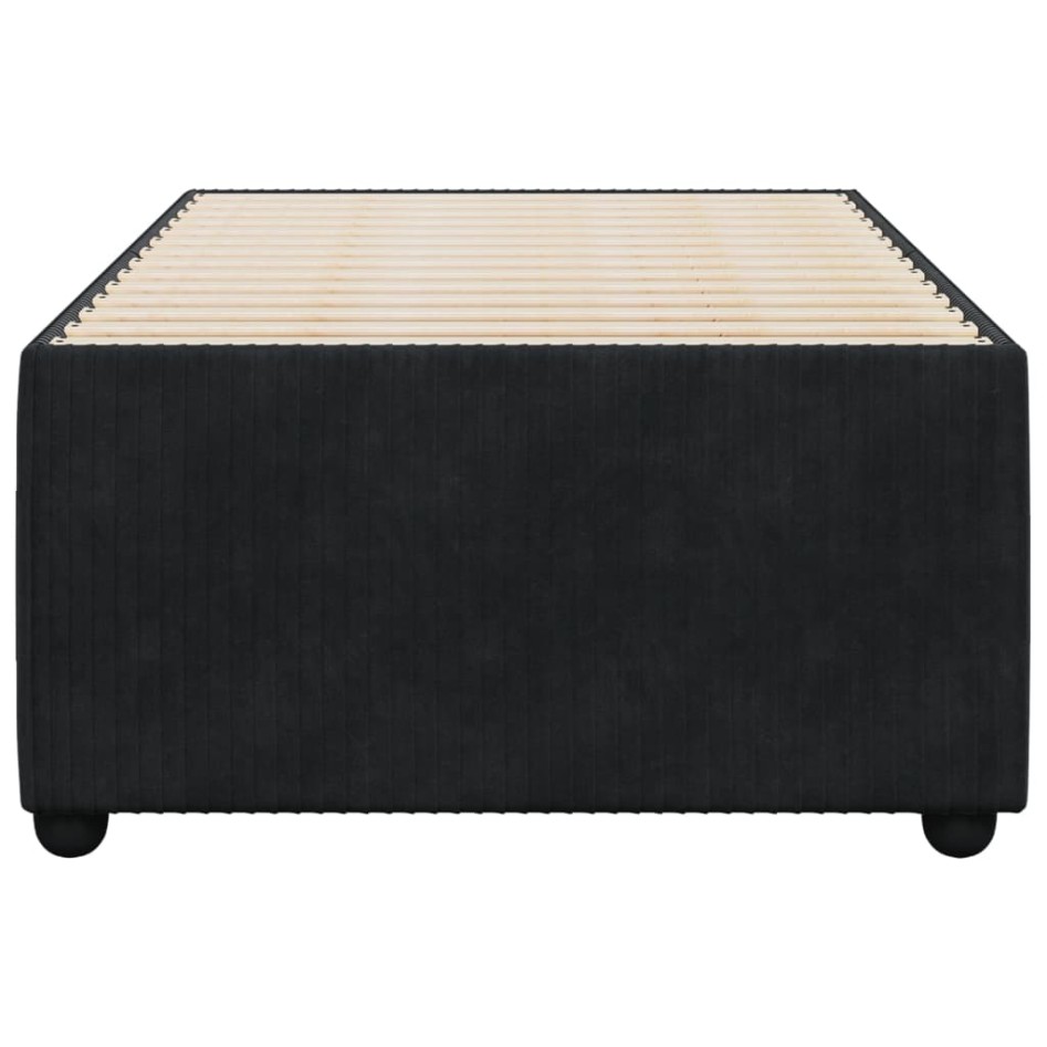 Estructura de cama sin colchón terciopelo negro 90x190