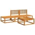 Set sofás de jardín con cojines 4 pzas madera maciza de