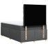 Cama box spring con colchón tela gris oscuro 120x200
