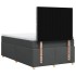 Cama box spring con colchón tela gris oscuro 120x200