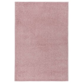 Alfombra de pelo corto rosa 200x290