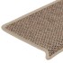 Alfombrilla autoadhesiva escalera sisal 15 uds arena 65x21x4