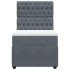 Cama box spring con colchón terciopelo gris oscuro 80x200