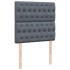 Cama box spring con colchón terciopelo gris oscuro 80x200
