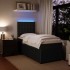 Cama box spring con colchón terciopelo negro 80x200