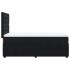 Cama box spring con colchón terciopelo negro 80x200