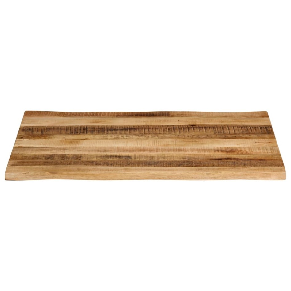 Tablero de mesa borde natural madera maciza mango 90x80x3,8