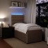 Cama box spring con colchón terciopelo gris claro 90x190