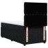 Cama box spring con colchón terciopelo negro 90x200