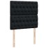 Cama box spring con colchón terciopelo negro 90x200
