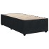 Cama box spring con colchón terciopelo negro 90x200