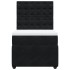 Cama box spring con colchón terciopelo negro 90x200