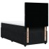 Cama box spring con colchón terciopelo negro 90x200