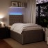 Cama box spring con colchón terciopelo gris claro 120x200