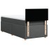 Cama box spring con colchón tela gris oscuro 80x200