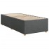Cama box spring con colchón tela gris oscuro 80x200